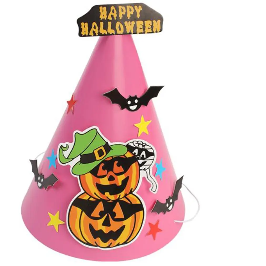 New Boy Girl Kids Children DIY Halloween Hat Witch Wizard Hat Stars Fancy Magician Caps Halloween Costumes Free Drop Shipping