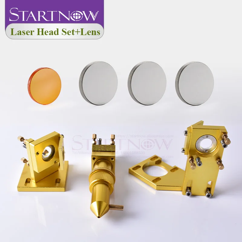 Startnow CO2 Laser Kit Base Components Laser Head Set Lens Mirror Fixture Mount Holder For CNC 2030 Engraver Machine Spare Part