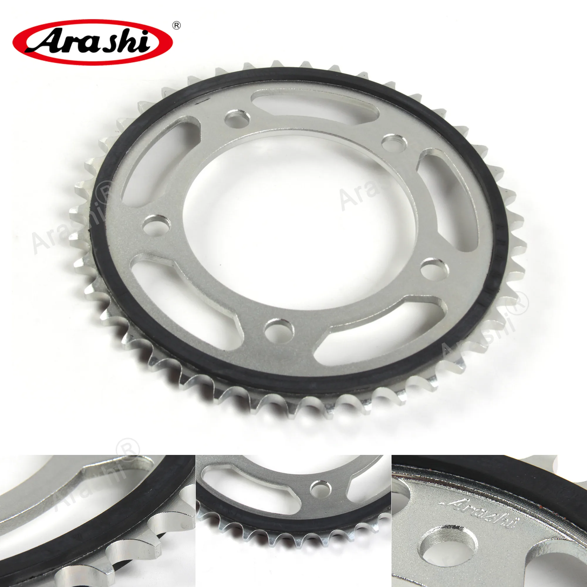 

Arashi 42T 525 Pitch Steel Rear Sprocket For HONDA CB600F 2014 2015 2016 2017 2018 CB 600 F Motorbike Chain Sprockets