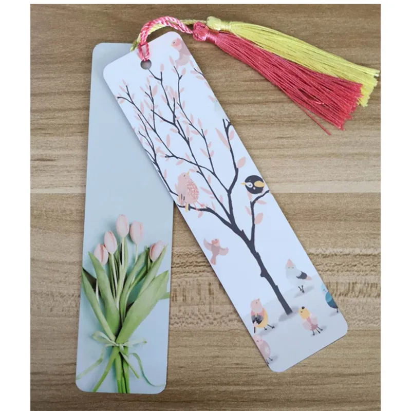 Metal Blank Bookmarks Book Page Clips Rectangular Thin Hanging Tags Double-sided Sublimation Bookmarks Party Gifts