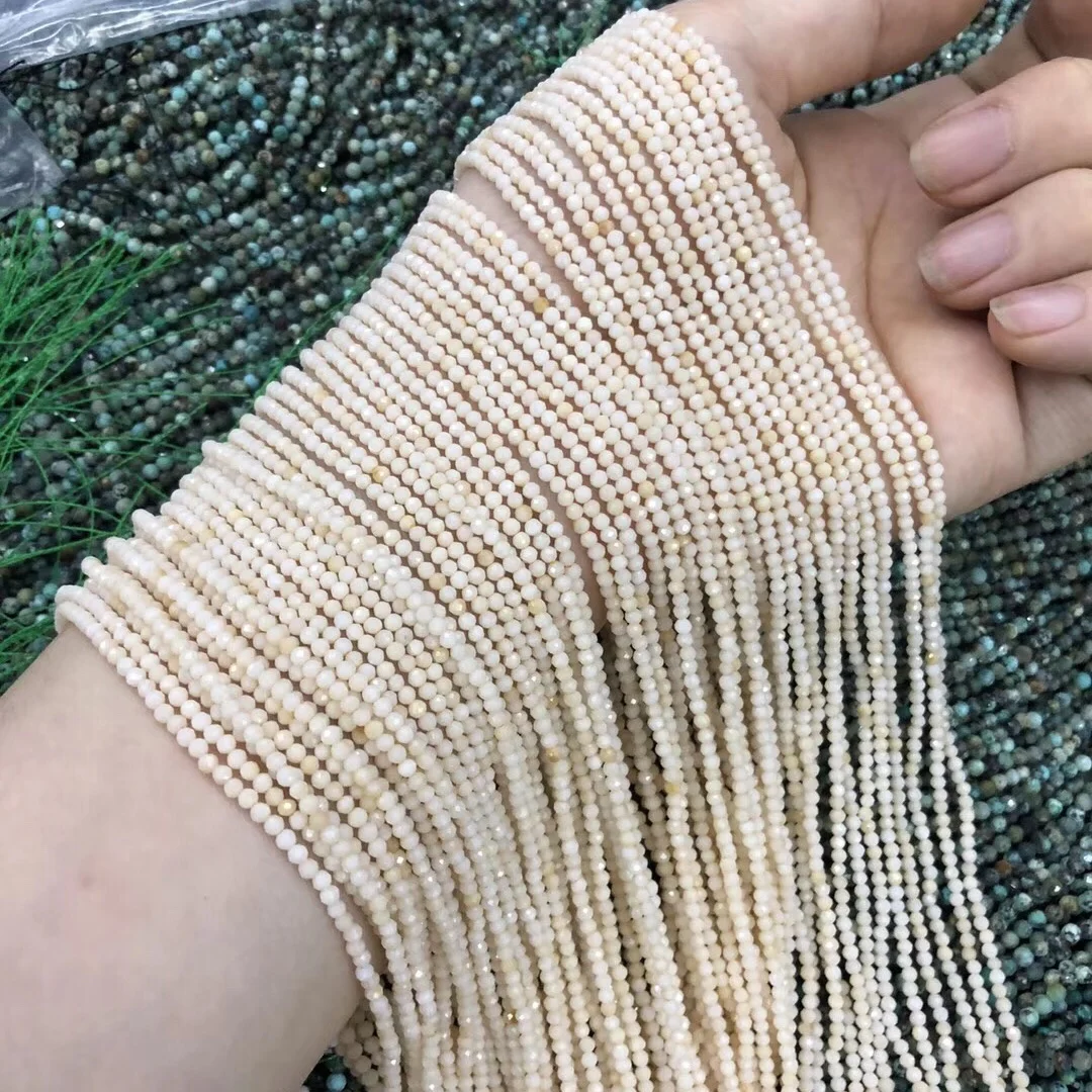 2 3 4mm White Natural Mother of Pearl Shell Beads Small Facelet Loose Beads for Making Necklace DIY Bracelet Accessories