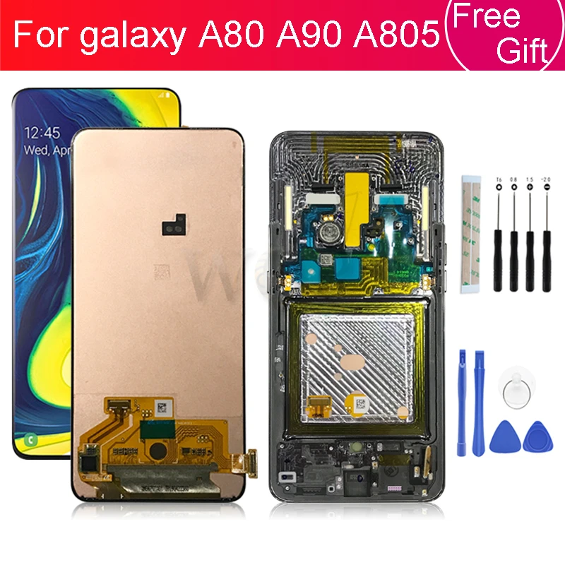 Дисплей Super AMOLED для Samsung galaxy A80, ЖК-дисплей с сенсорным экраном, дигитайзер в сборе A90 A805 SM-A805F/DS для Samsung A90, ЖК-дисплей