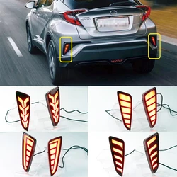 2-in-1 Funcntions LED Rear Bumper Reflector Warning Light For Toyota C-HR CHR IZOA 2017 2018 2019 Driving Lights Brake Light