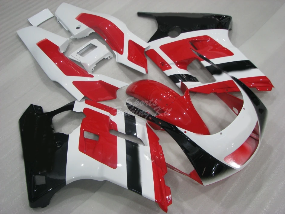 Bodywork Fairing Body Kit for YAMAHA FZR250 FZR 250 1986 1987 19881989 circular / butterfly lamp Red White Black