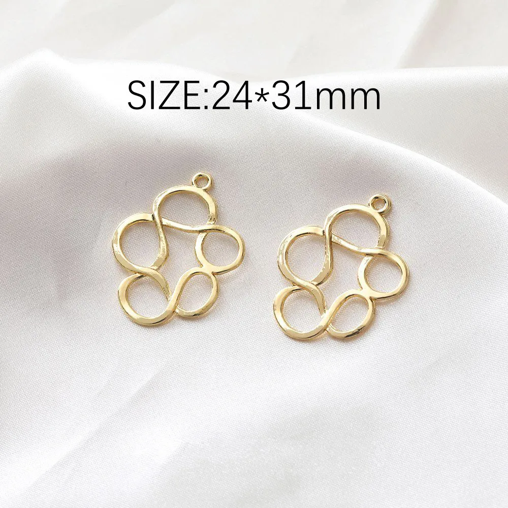 8PCS Irregular Abstract Pendant Eardrop for Jewelry Findings Components Making Supplies DIY Earrings Hand Made Alloy Accessories