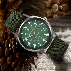 Reloj Hombre Fashion Military Sport Watch Men Green Watches Nylon Strap Auto Date Quartz Wristwatches Cheap Price Dropshipping