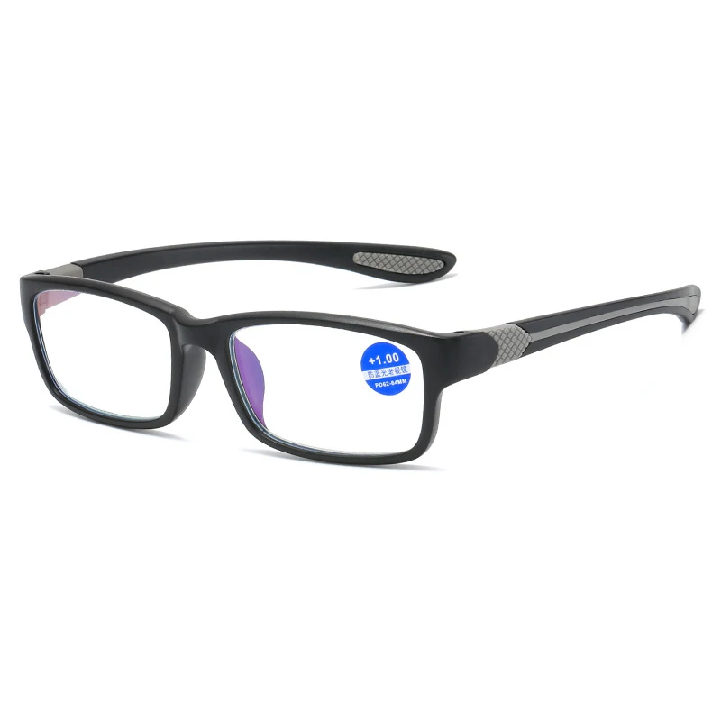 Reading Glasses Men Women Sports Anti-blue Light Eyewear Black Red TR90 Frame Presbyopia Eyeglasses Diopter +100 150 200 To +400