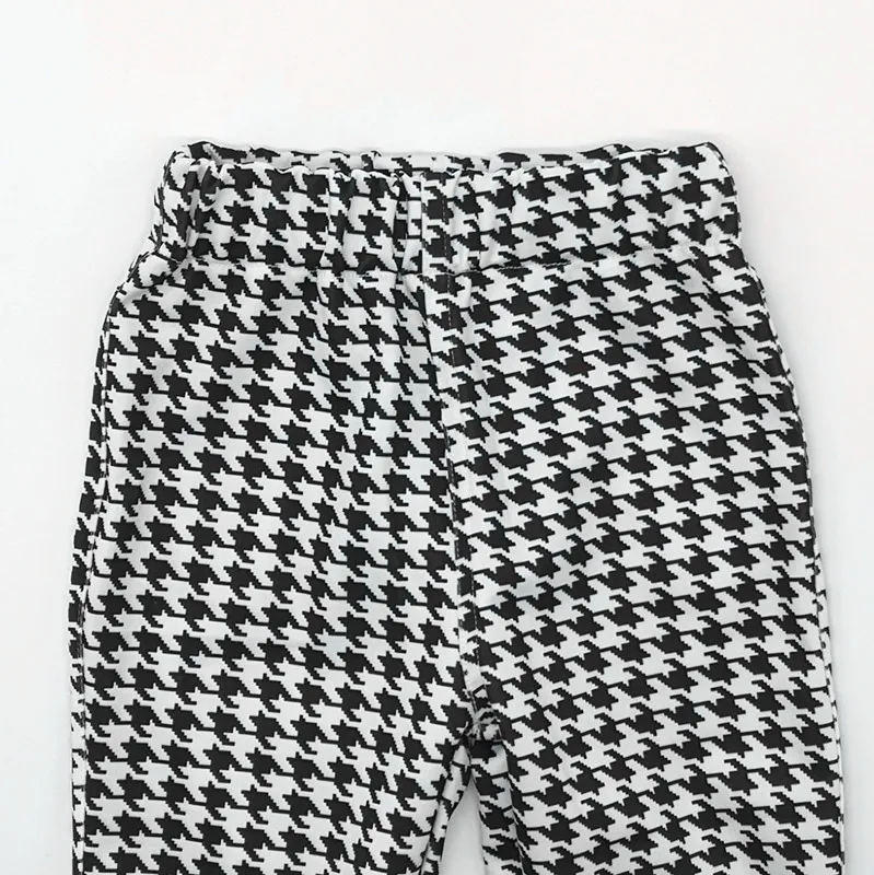 Girls Spring Autumn Pencil Pants Girls Houndstooth Leggings Classical Swallow Gird Skinny Tights Elastic Waist image 5