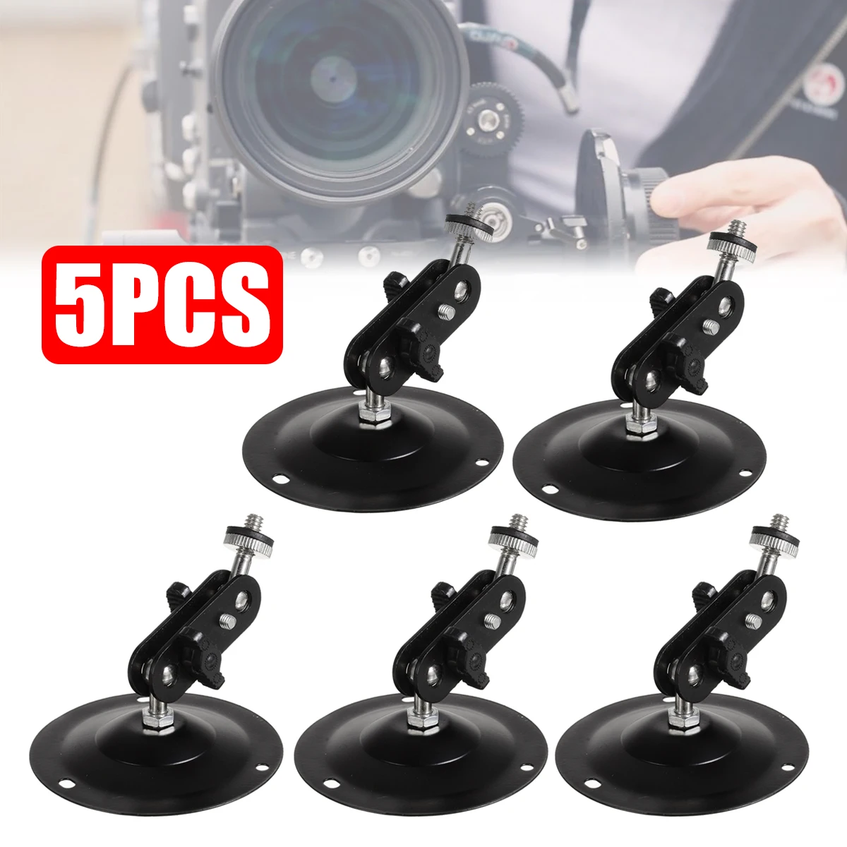 5pcs Speaker Bracket Surround Sound Speaker Bracket Holder Stand Feet Wall Mount Universal TV