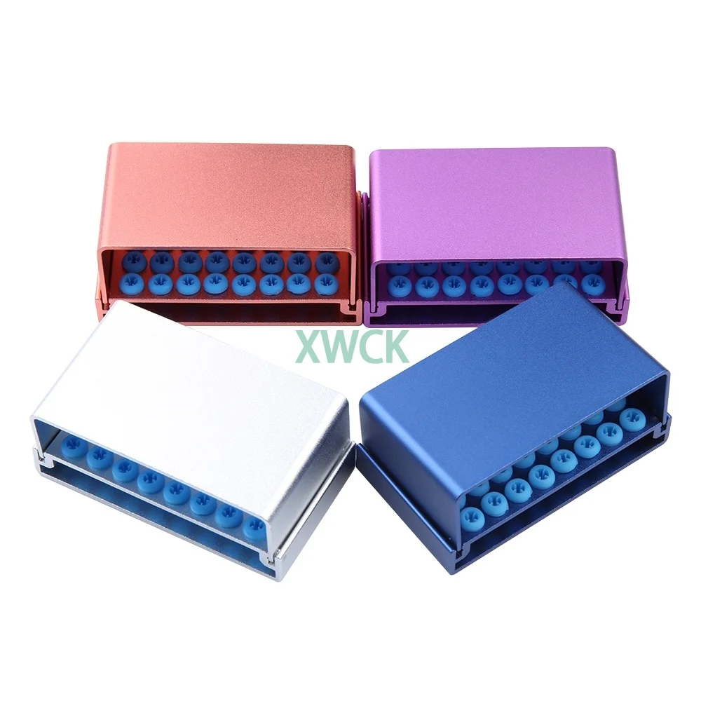 

1Pcs 40 Holes Autoclavable Dental Disinfection box Dental Aluminium Alloy Disinfection Case for dental Burs Block Holder