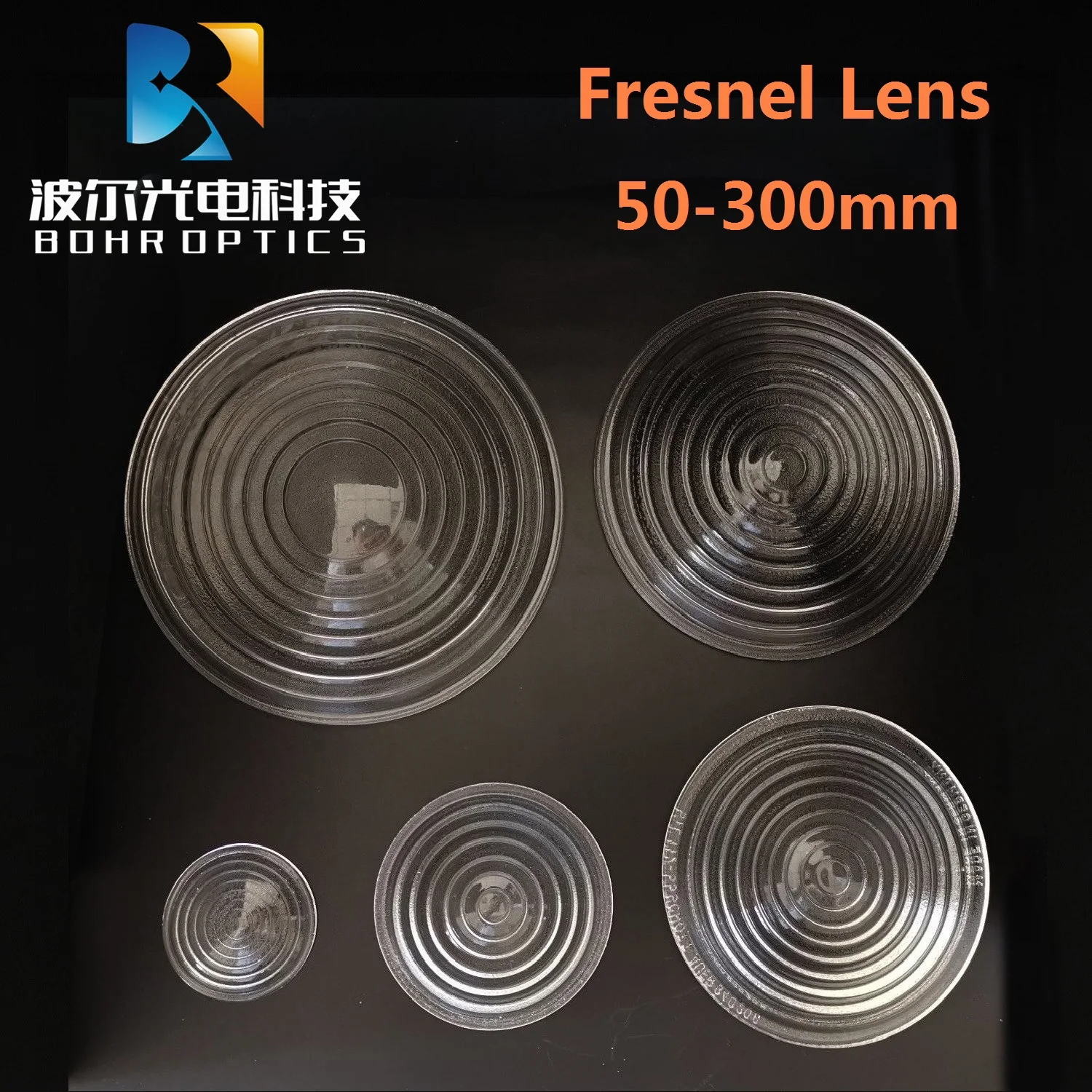 Round Glass Spotlight Diameter80mm EFL50mm Fresnel Lens for Stage Lamp Magnifier Threaded Lenses