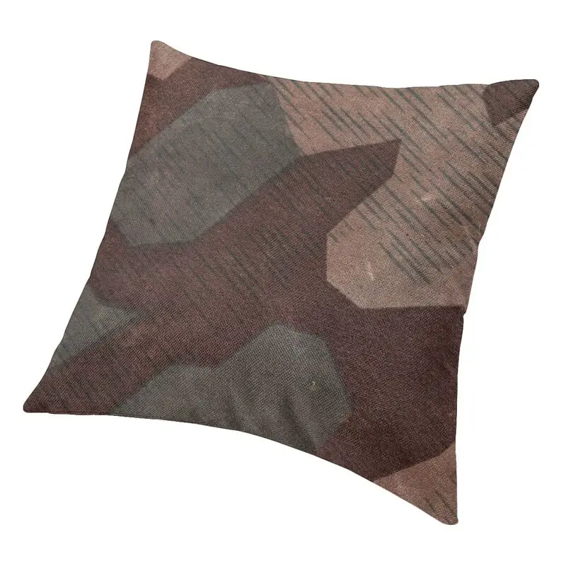 Modern Splintertarn German Military Camouflage Cushion Cover Velvet Army Tactical Camo Pillow Case Bedroom Decoration Pillowcase