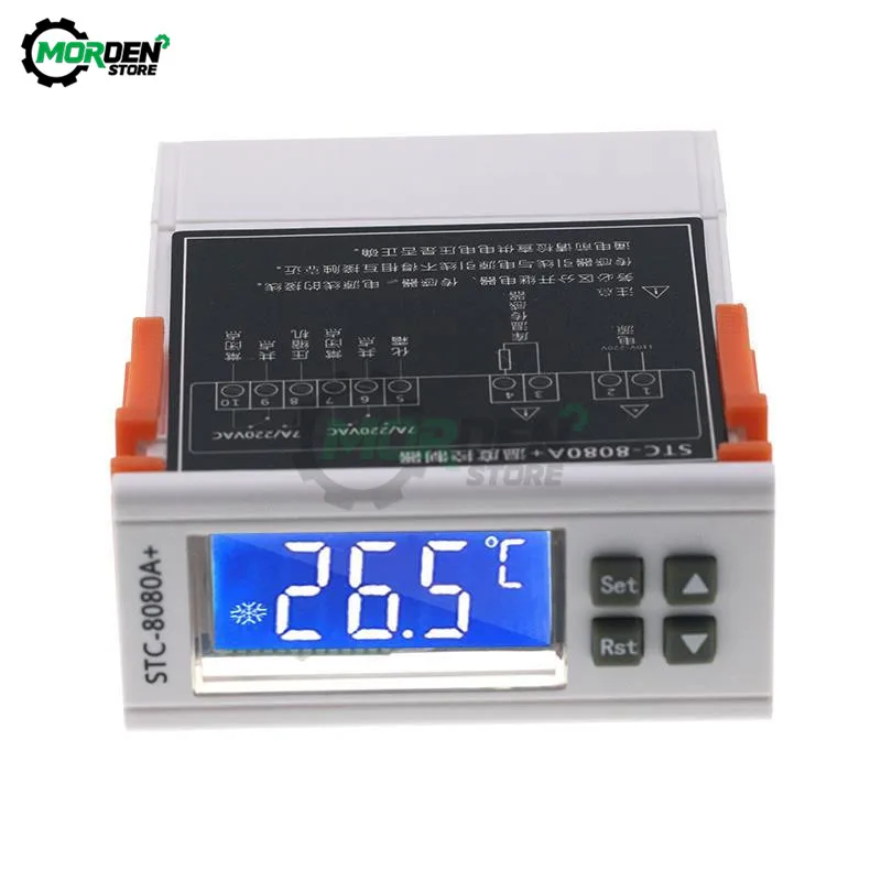 AC110-220V DC12/24V STC-8080A+ Refrigerator Thermostat Temperature Controller Refrigeration Defrost Timer Single Probe