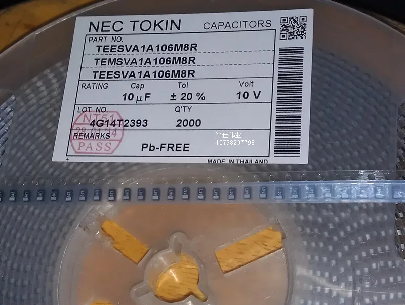 Оригинальный танталовый конденсатор SMD типа 106 5 шт./10V10UF 1206 10 мкФ 10V A3216 A