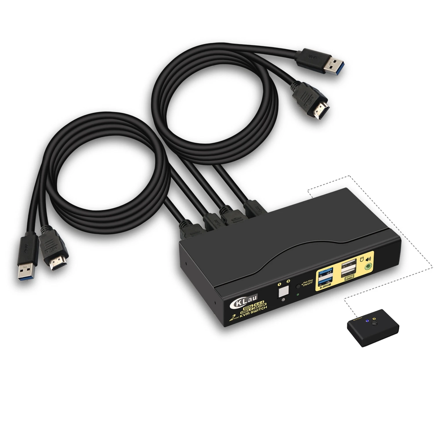 2 منفذ HDMI مفتاح ماكينة افتراضية معتمدة على النواة ، USB3.0 مفتاح ماكينة افتراضية معتمدة على النواة مع دقة الصوت والميكروفون تصل إلى 4K x 2K @ 60Hz 4:4:4