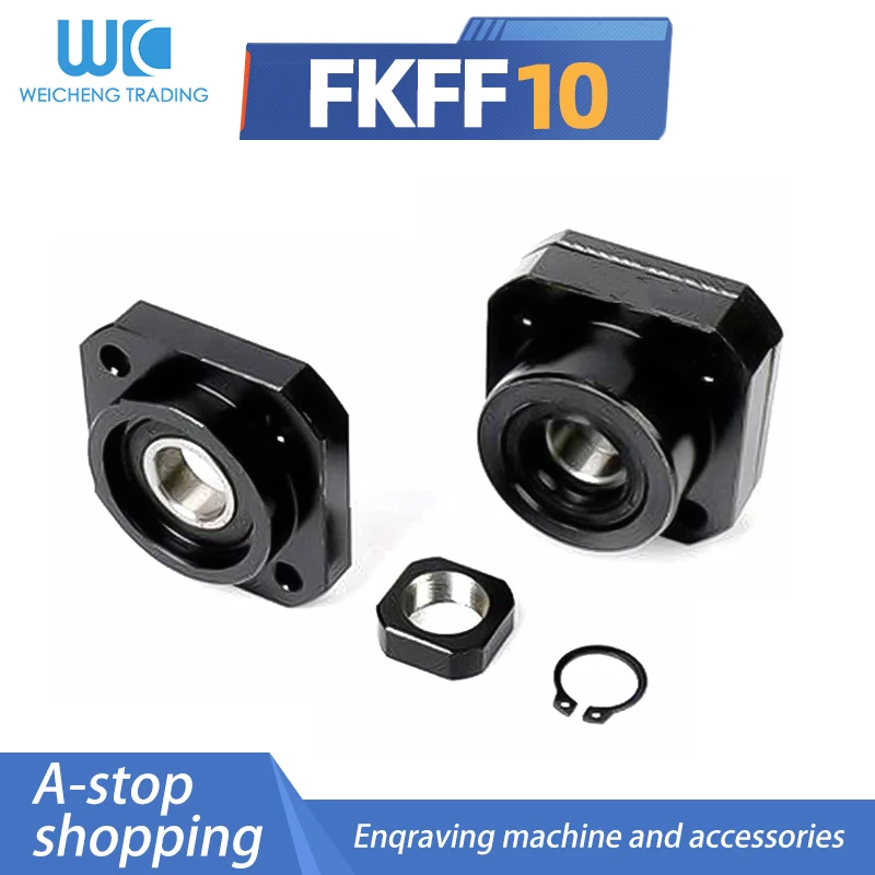 

FK10 FF10 Ballscrew End Supports For SFU1204 Ball Screw CNC Part FKFF10 End Support Fixed Seat