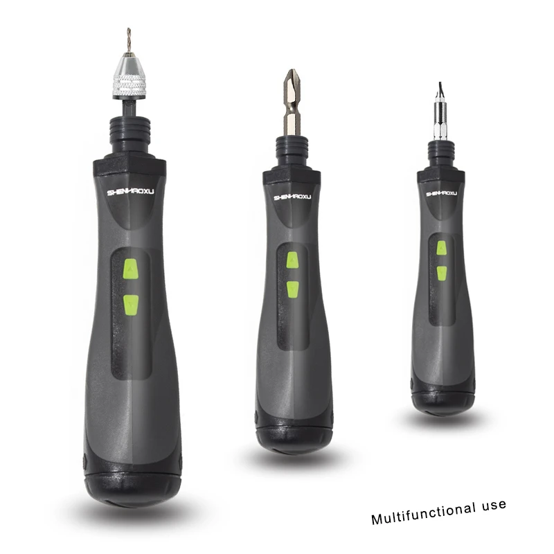 Minidestornillador eléctrico inalámbrico, herramienta manual y automática de 6V, funciona con batería, juego de engranajes de metalurgia, bricolaje
