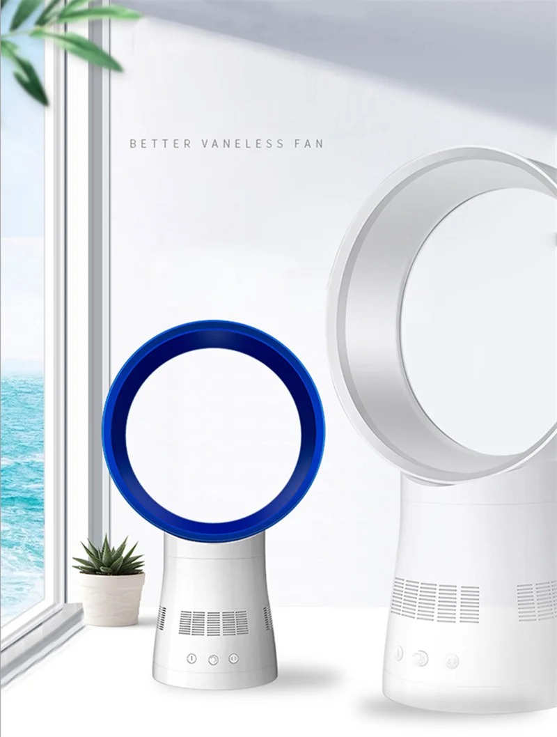 Ventilador elétrico sem lâminas para desktop, temporização silenciosa 8 horas, vertical, casa de trabalho, dormitório, piso de resfriamento de ar, 220v, fs59