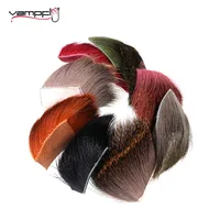 Vampfly parche de pelo de ciervo de alce para atar moscas secas, alas y cuerpos de Hopper Caddis, insectos de lubina giratorios, ratones, materiales de atado de moscas, 5x5cm