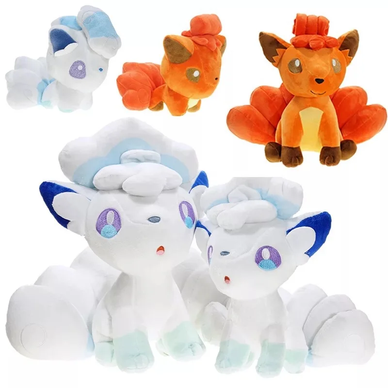 Big Size Pokemon Ice Vulpix Plush Doll 30cm Cute Alola Region Vulpix Soft Stuffed Doll Toy