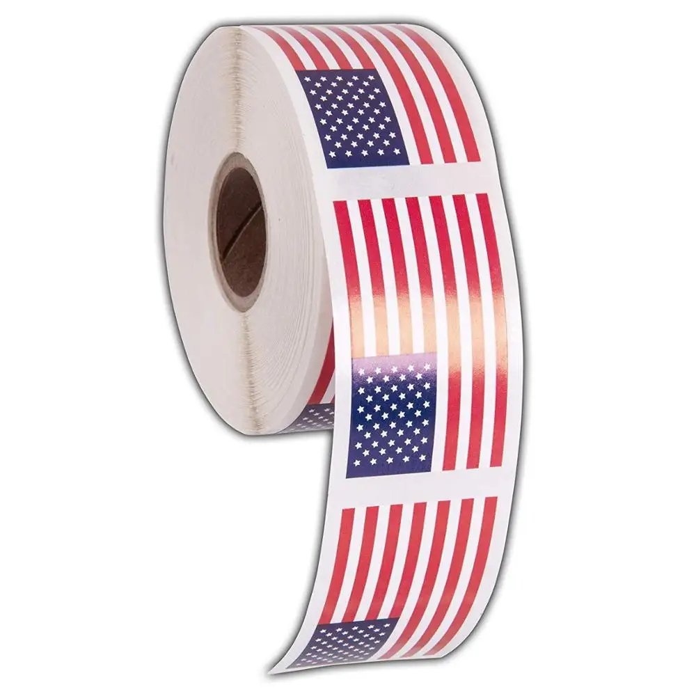 50-250pcs USA Patriotic Sticker American Flag Stickers For Notebooks Cards And Scrapbooking Office Stationery Sticker