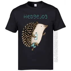 Hedgejog Cute Hedgehog Classic T-Shirts 100% Cotton Leisure Men's T-Shirt Fashion Design Tee-Shirts Drop Shipping Tee Shirt Male