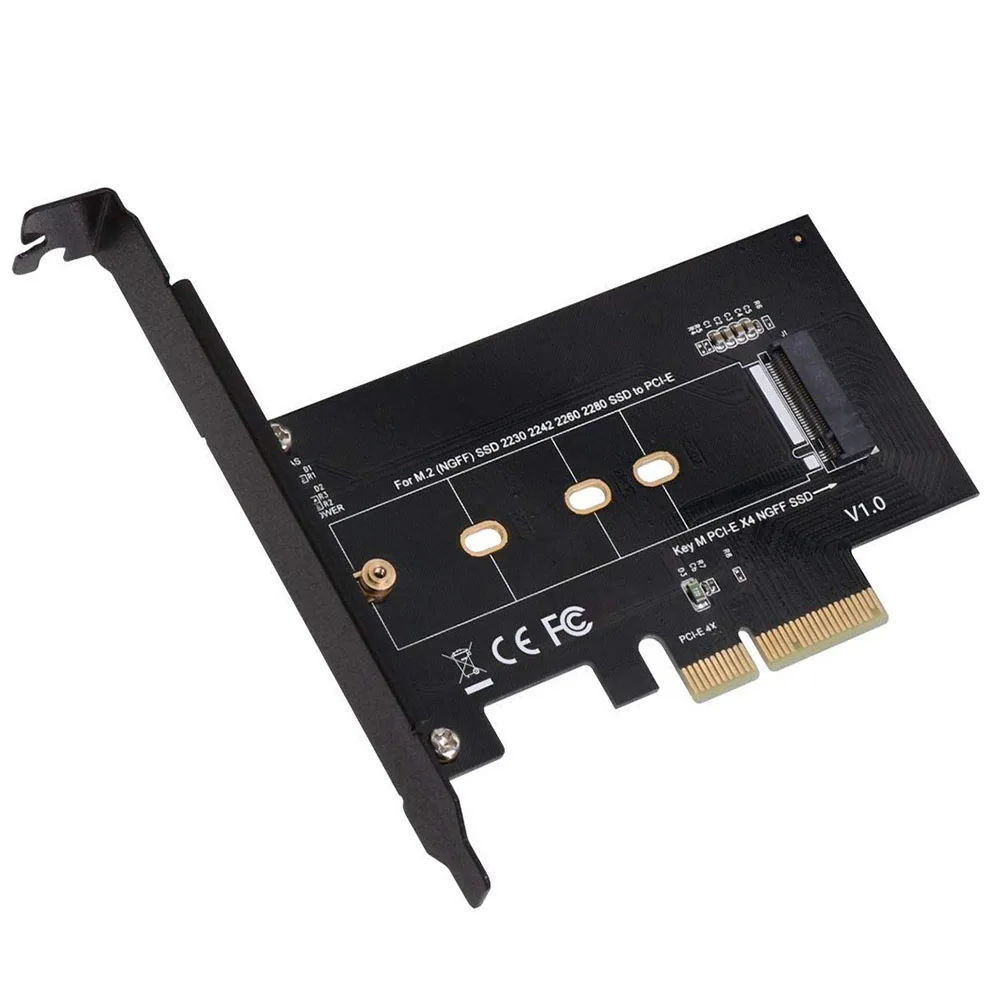 Adapter M.2 Ngff Ssd M Key Nvme Pcie 3.0 X 4 Card Supports M.2 Pcie 2280, 2260, 2242, 2230