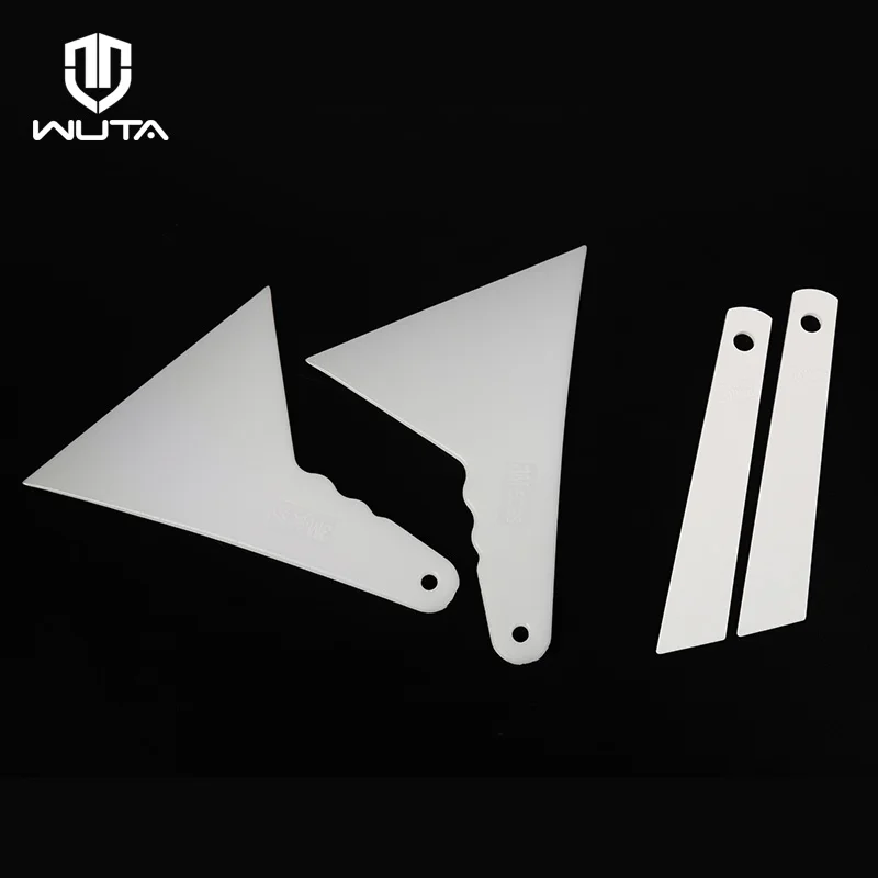 WUTA White Plastic Glue Spreader Glue Applicator Sticks Leather Scraper Thin Gluing Gumming Board Essential Leather Crafts Tools