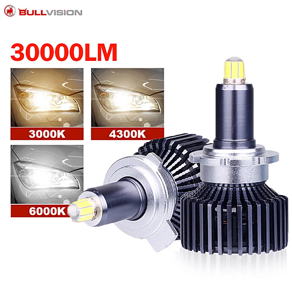

30000 Lumen H7 LED Headlight Bulbs H1 HB3 led 9005 HB4 H11 9012 HIR2 led lights Mini 360 Degree canbus Car Lamp 120W 6000K/4300K