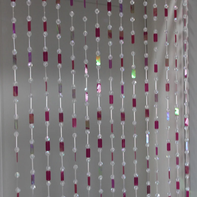 New style Indoor home Decoration sequin Door Curtains acrylic colorful beads Glass tube beads DIY Wedding supplies