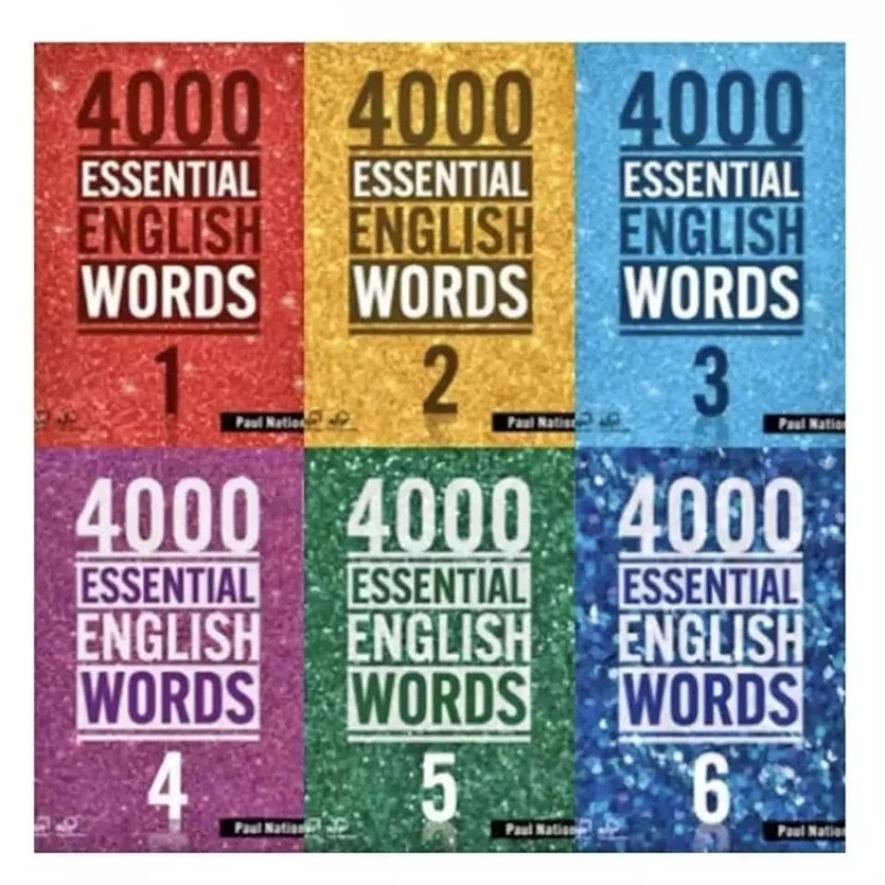 مجموعة 6 كتب 4000 كلمة إنجليزية أساسية المستوى 1-6 SAT الكلمات الأساسية كتاب المفردات الإنجليزية