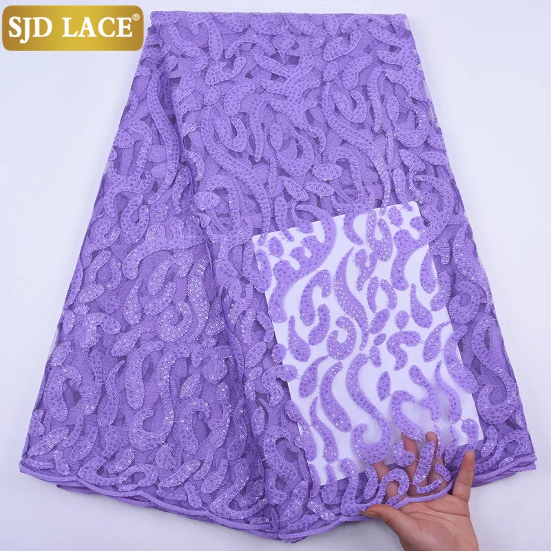 SJD LACE Clearance Style African Sequins Milk Silk Lace 2024 New Design Nigerian Net Lace Fabric French For Women Wedding A2040