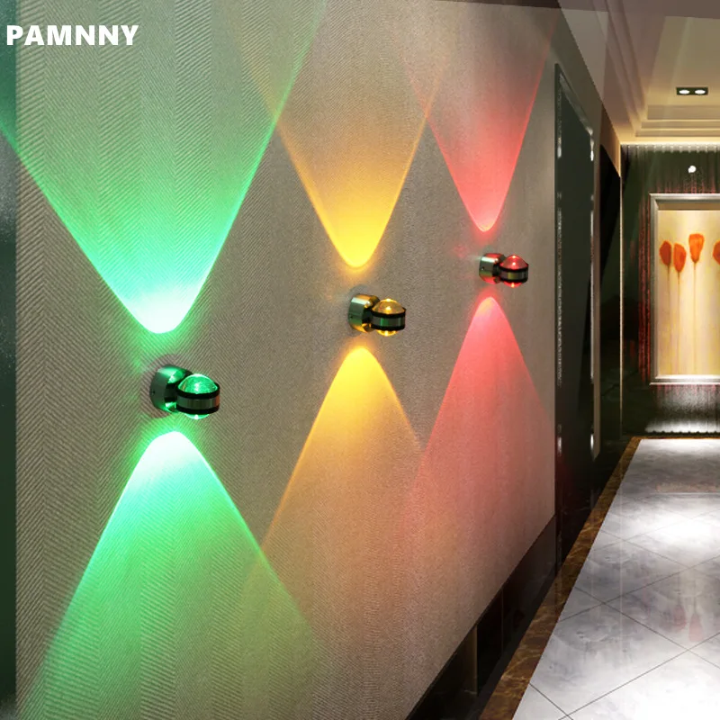 

Led Wall Lamp Double Sided Crystal Wall Sconce Hotel KTV Aisle TV Background Bedroom Bedside Living Room Decor Lighting Fixture