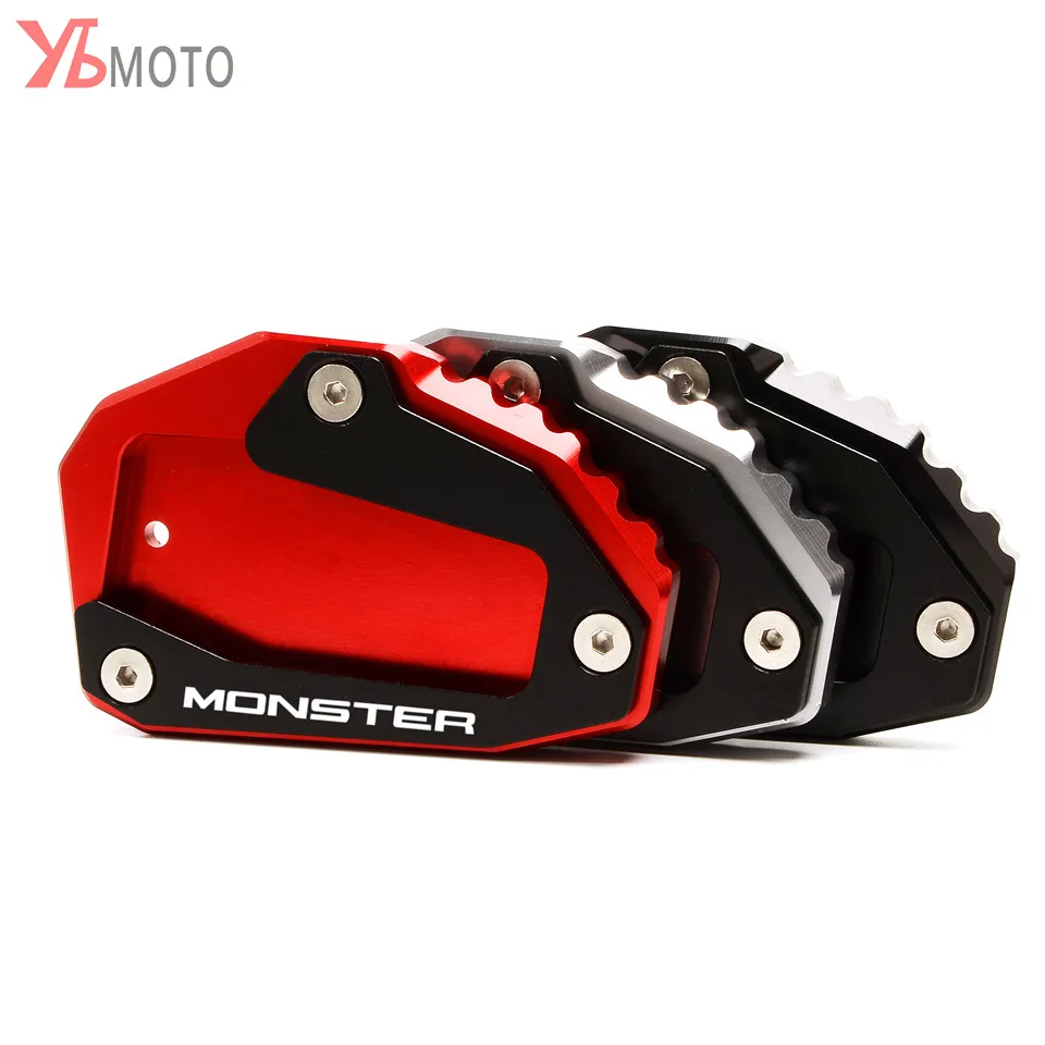 Accessori moto per DUCATI MONSTER 696 795 821 1200 1200S cavalletto cavalletto laterale supporto Pad di estensione piastra di supporto