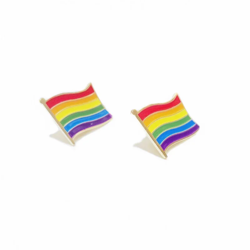 100pcs/bundle gay pride pins  LGBTQ rainbow flag brooch pins for clothes bag decoration
