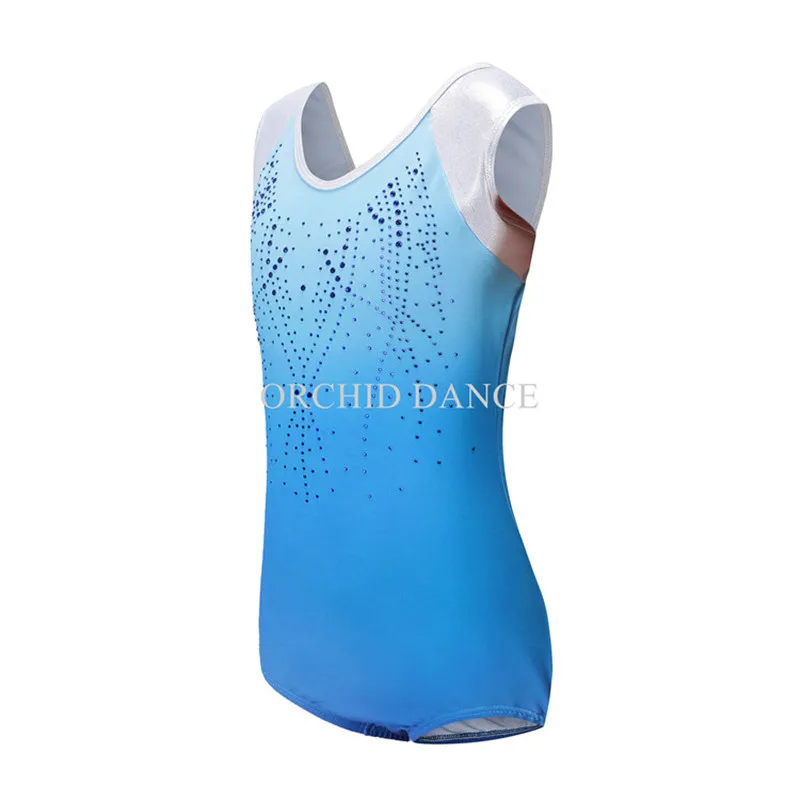 Nieuwe Komende Goede Kwaliteit Goedkope Kids Meisjes Blauw Gymnastiek Leotards