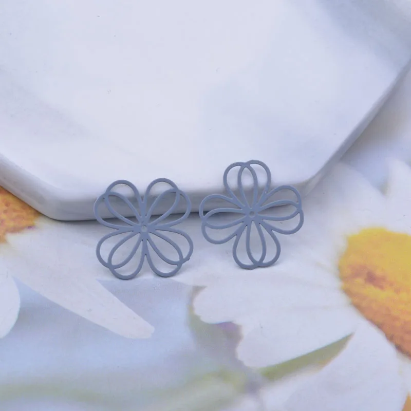 100 Stück AC6249 16mm Messing Blumen-Anhänger Verbinder DIY Schmuck Ohrring-Zubehör – Detail 6