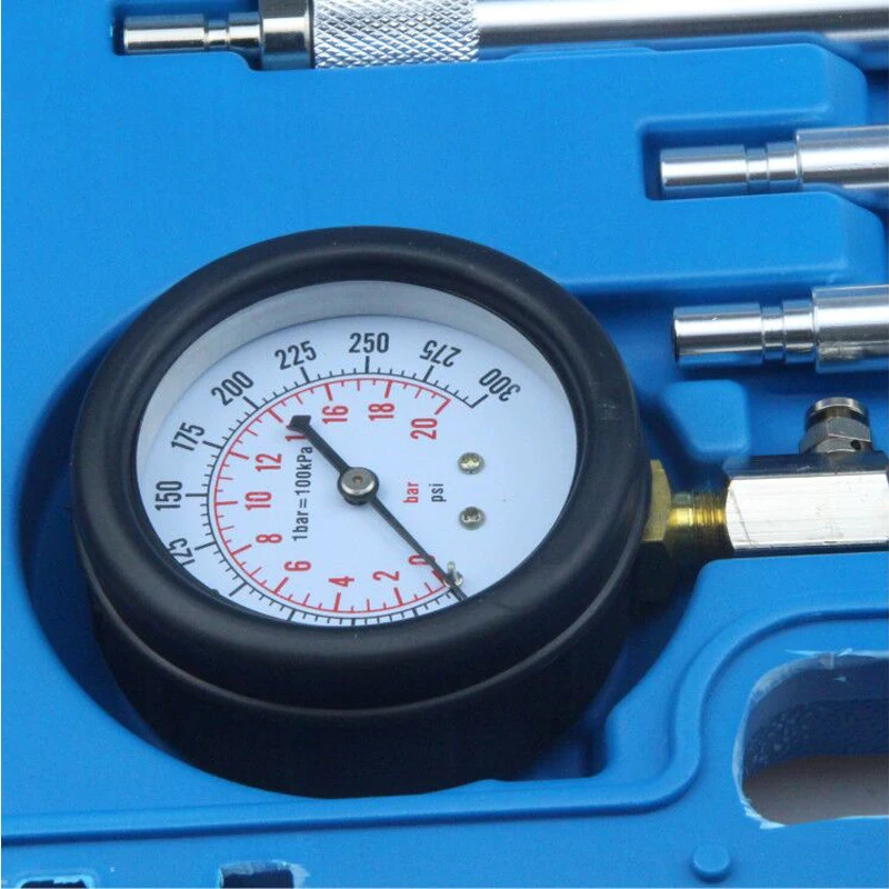 New Rapid Connected Petrol Gas Engine Cylinder Compressor Gauge Meter Test Pressure Compression Tester Leakage Diagnostic