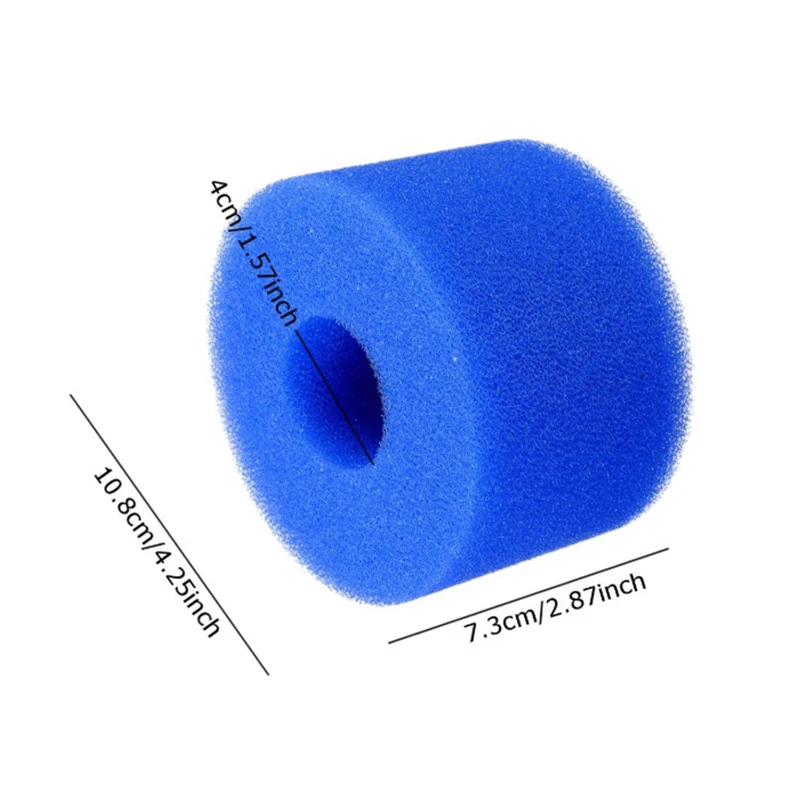 수영장 거품 필터 스폰지, 재사용 가능한 바이오폼 클리너, 거품 스폰지 도구, 10cm x 20cm, 10.8cm x 7.3cm, 직송, 1 PC