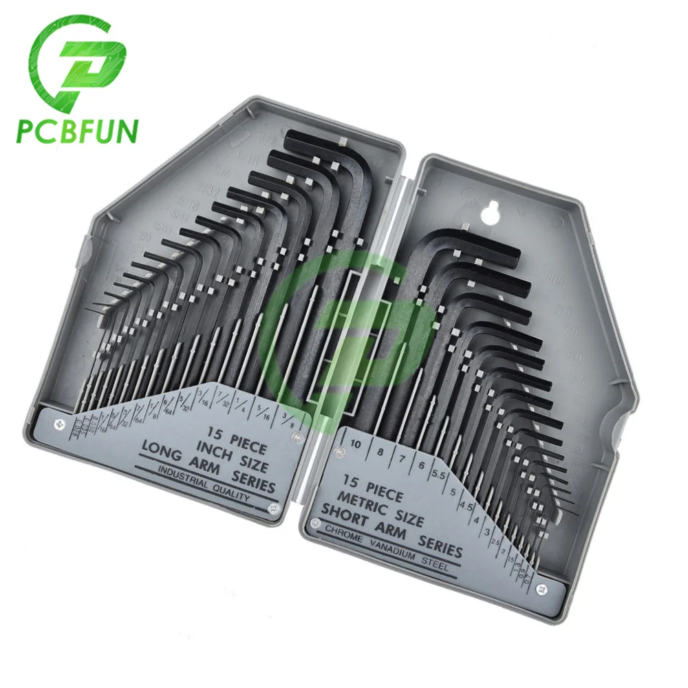 30Pcs Hex Key Allen Wrench 0.028\