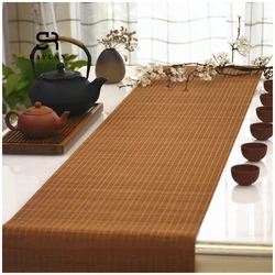 RAYUAN-Corredor De Mesa De Bambu Natural Placemat, Tapetes De Chá, Almofada De Mesa, Almofada De Teto, Decoração Home Cafe