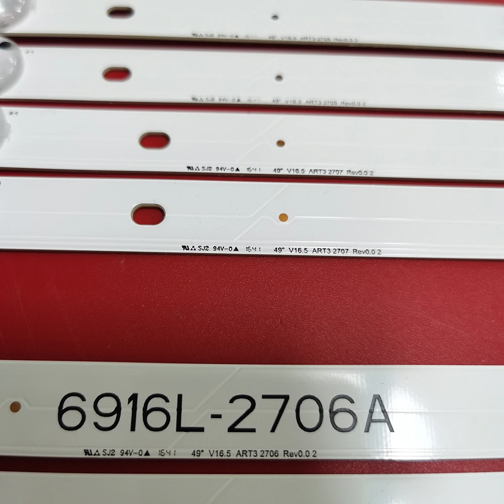 8/16 szt. Listwa oświetleniowa LED do 49-calowego telewizora LG 49UH603V 49UH620V LC490DGE 6916L-2709A 6916L-2710A 6916L-2711A 6916L-2712A