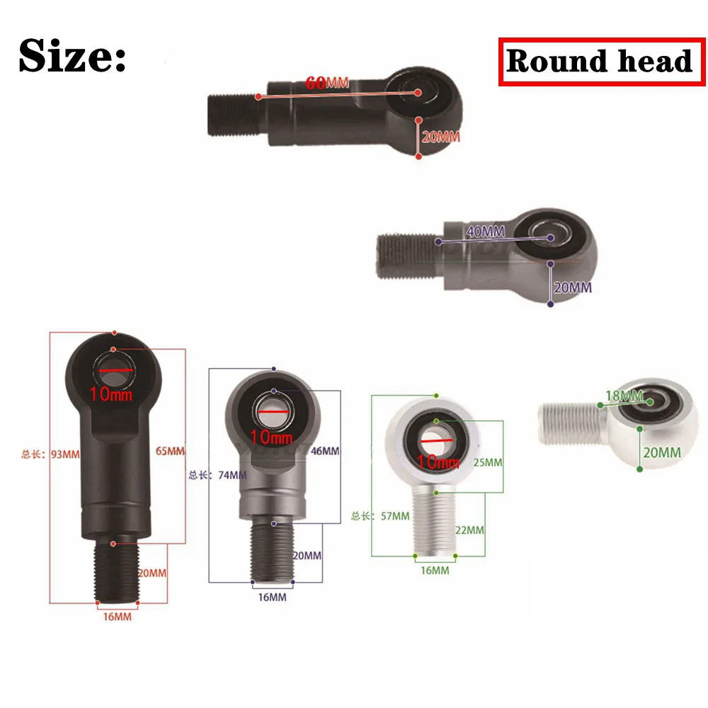 Shock Absorber Connector O round end motocycle shock heightening device motorcycle 18mm/40mm/60mm damper height increase part
