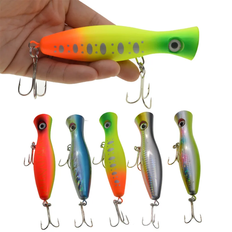 Angeln Popper Köder 12cm 42g künstliche Hart köder Köder 5 Farben Wasser Impact Poper 1 Stück Verkauf – Detail 1