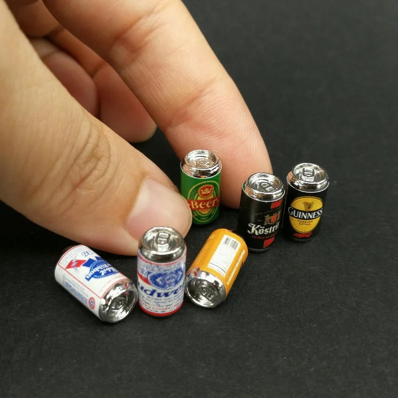 

6pcs 1/10 RC Crawler Car Simulation Beer Can Model Decoration Parts for 1/8 1/10 1/12 Axial SCX10 TRX4 D90 AXI003007 CC01 Tamiya