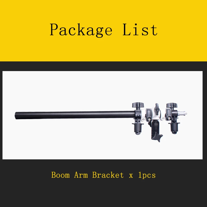 47-125ซม.Telescopic Boom Arm + หัวหมุนแผ่นสะท้อนแสงแขนสนับสนุนการถ่ายภาพผู้ถือวงเล็บคาน Photo Studio อุปกรณ์เสริม