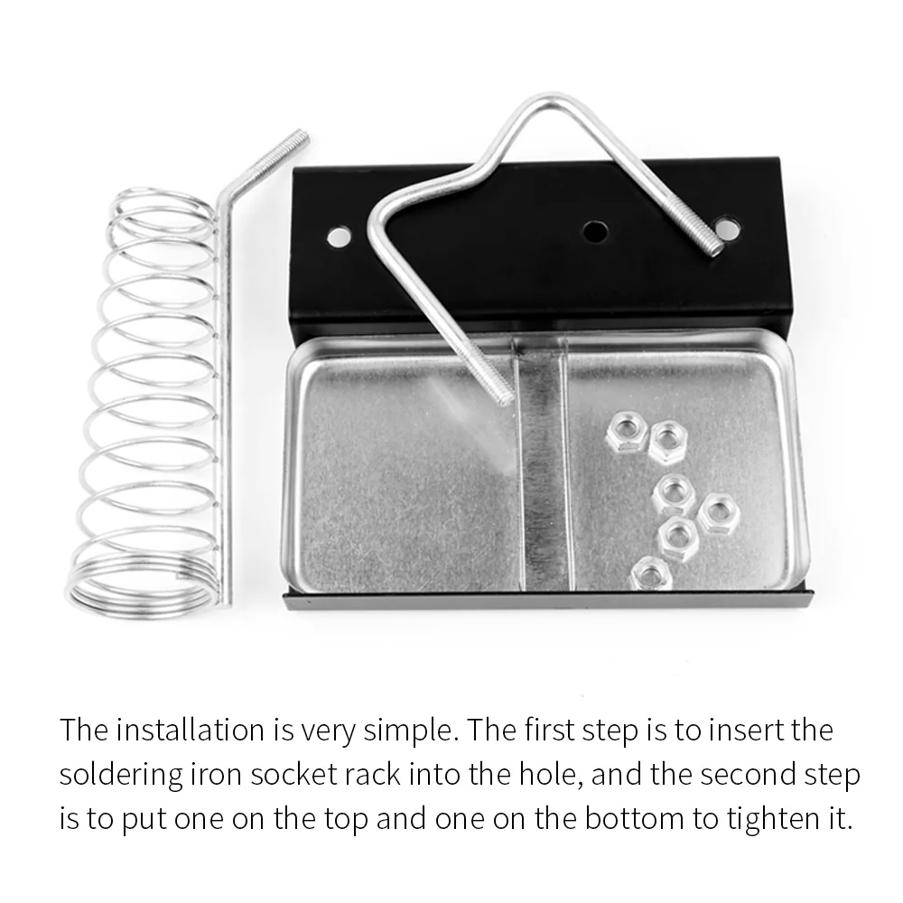 Supporto per saldatore elettrico LUXAINZI con struttura per saldatore in metallo resistente alle alte temperature in spugna pulita