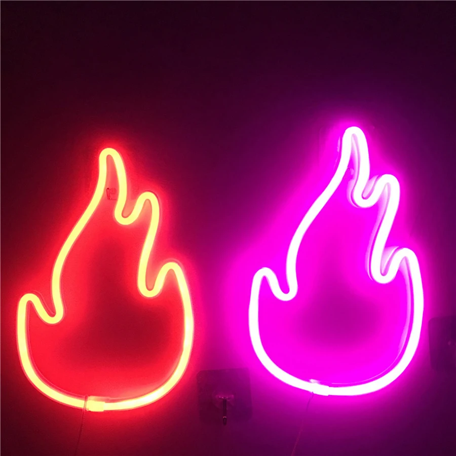 40 Style LED Neon Light Sign Logo Lamp Decoration Ornaments LOVE Heart Alien Fire Banana Lightning Wine glass Room Party Gift