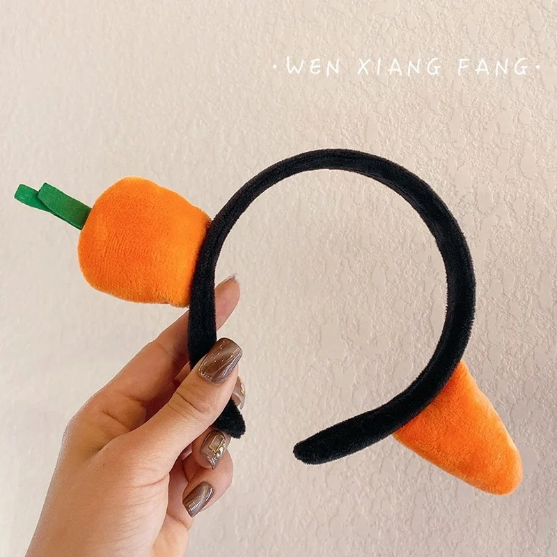 10pcs  Funny  Style Non Slip Headbands Twist Carrot Hair Hoop for Sports Outdoor and  Fish  Women Birthday Cosplay