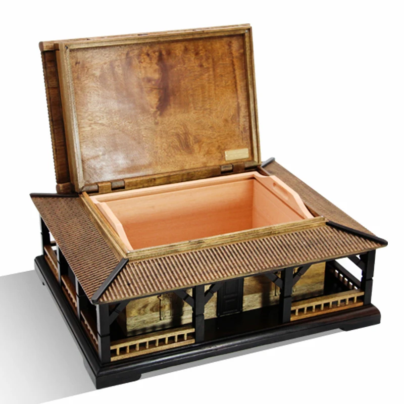 Cigar box  Innovative mortise and tenon structure cedar wood Moisturizing  Red sandalwood with small leaves